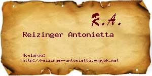 Reizinger Antonietta névjegykártya