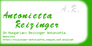 antonietta reizinger business card
